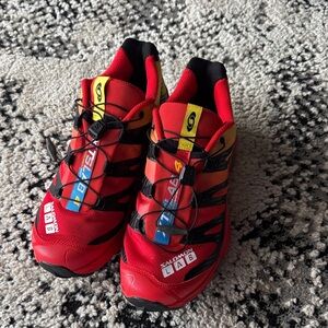 Salomon Red and Black Trail Running Shoes